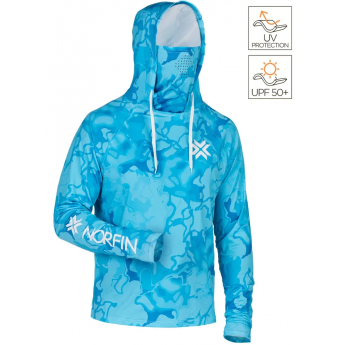 Джемпер NORFIN SUN PRO WAVES HOODIE BLUE р.S
